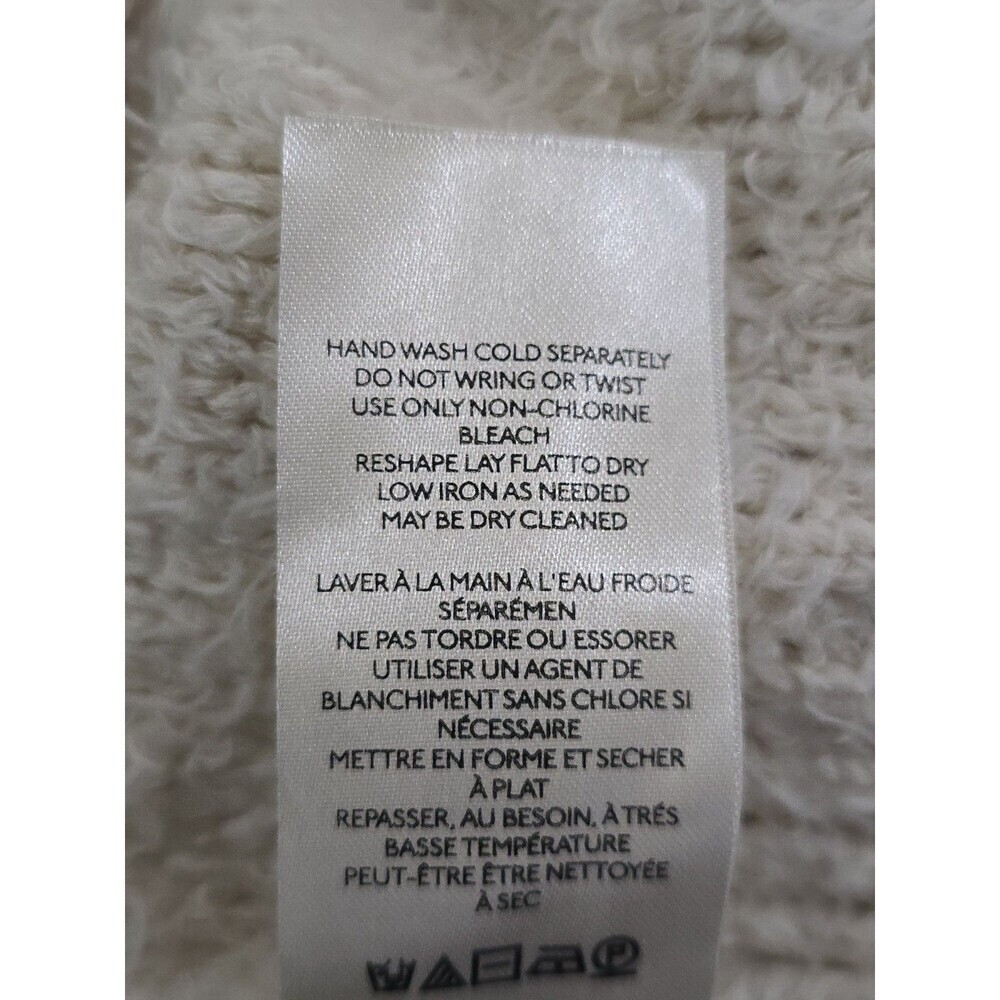 Free People We The Free Theo Cropped V Neck Sweater Ivory Knit Womens XS - Picture 13 of 13